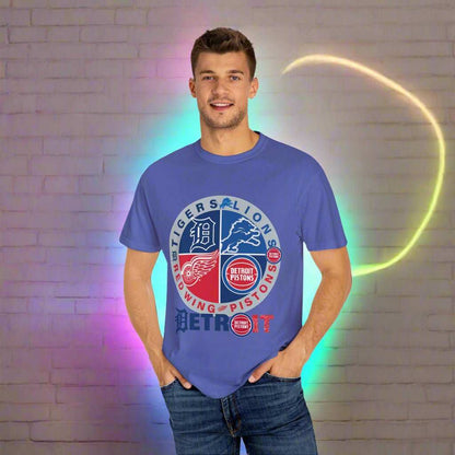 Detroit Sports 4 Team T-Shirt – Detroit Fan Gift Tee for True Supporters - WJMAPPAREL.COM