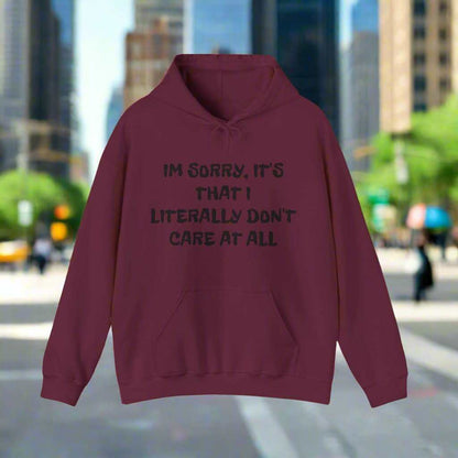 Don’t Care At All Hoodie – Funny Sarcastic Graphic Sweatshirt Gift - WJMAPPAREL.COM