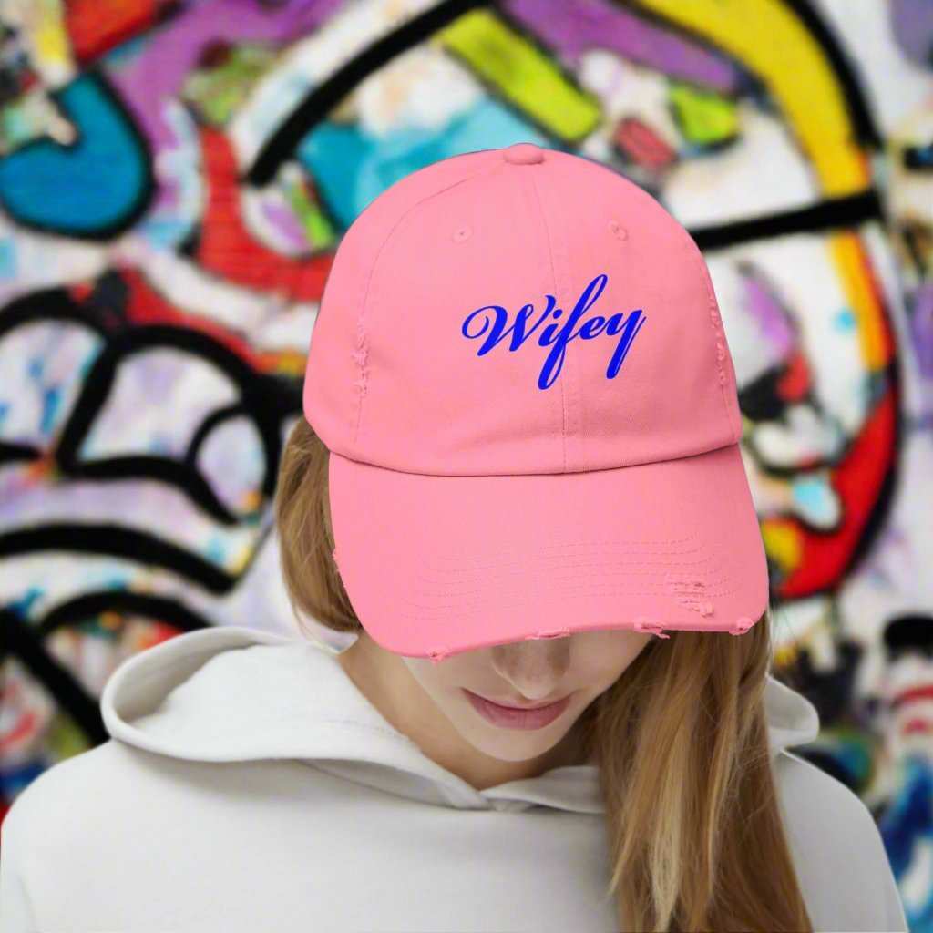Wifey Dad Hat – Cute Wife Adjustable Cap Anniversary Gift - WJMAPPAREL.COM