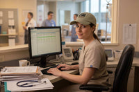 Funny Nurse Hat – “Coffee Scrubs Chaos” Distressed Cap Gift for Hospital Staff - WJMAPPAREL.COM