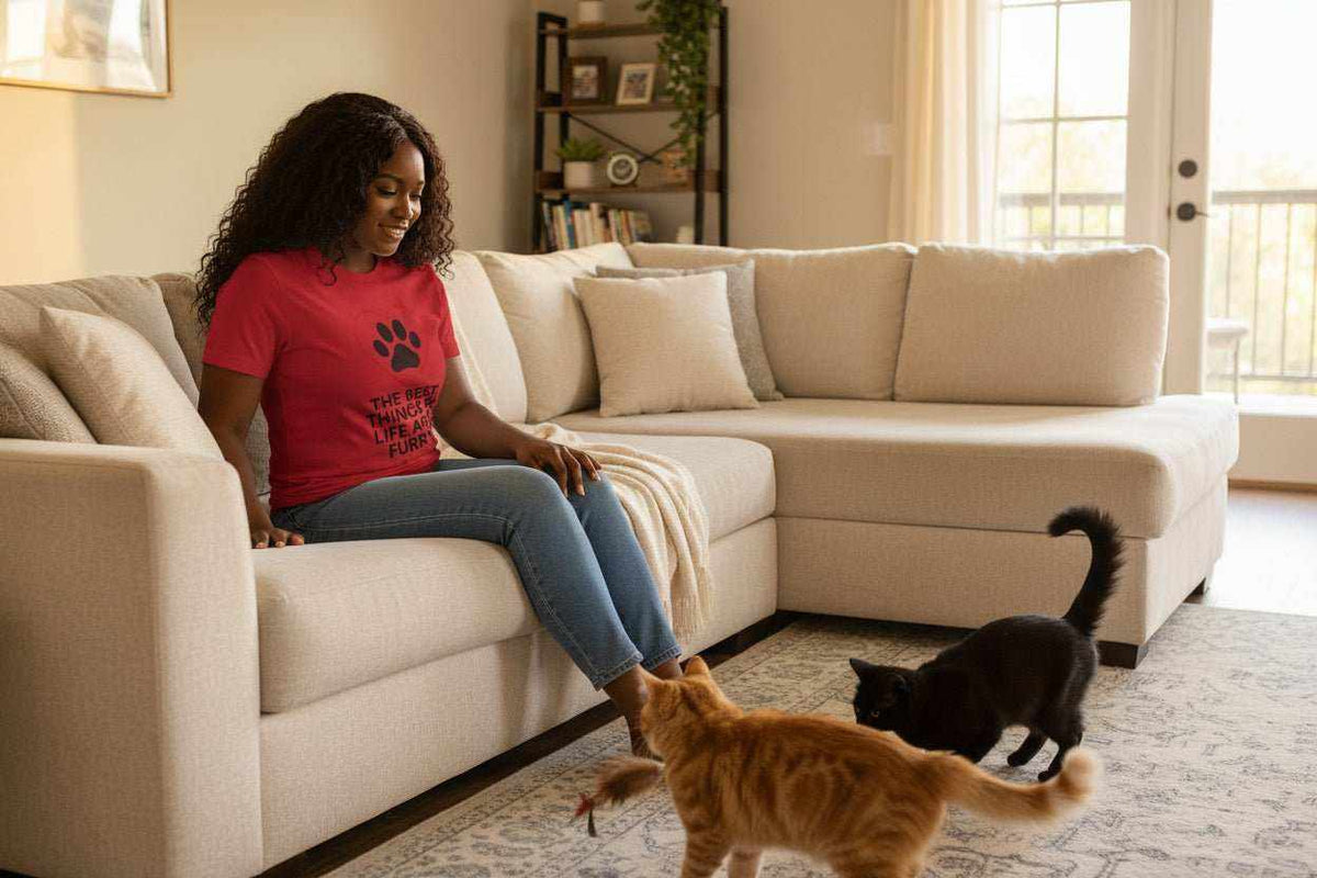 Best Things in Life Are Furry T-Shirt – Funny Dog & Cat Lover Gift Tee - WJMAPPAREL.COM