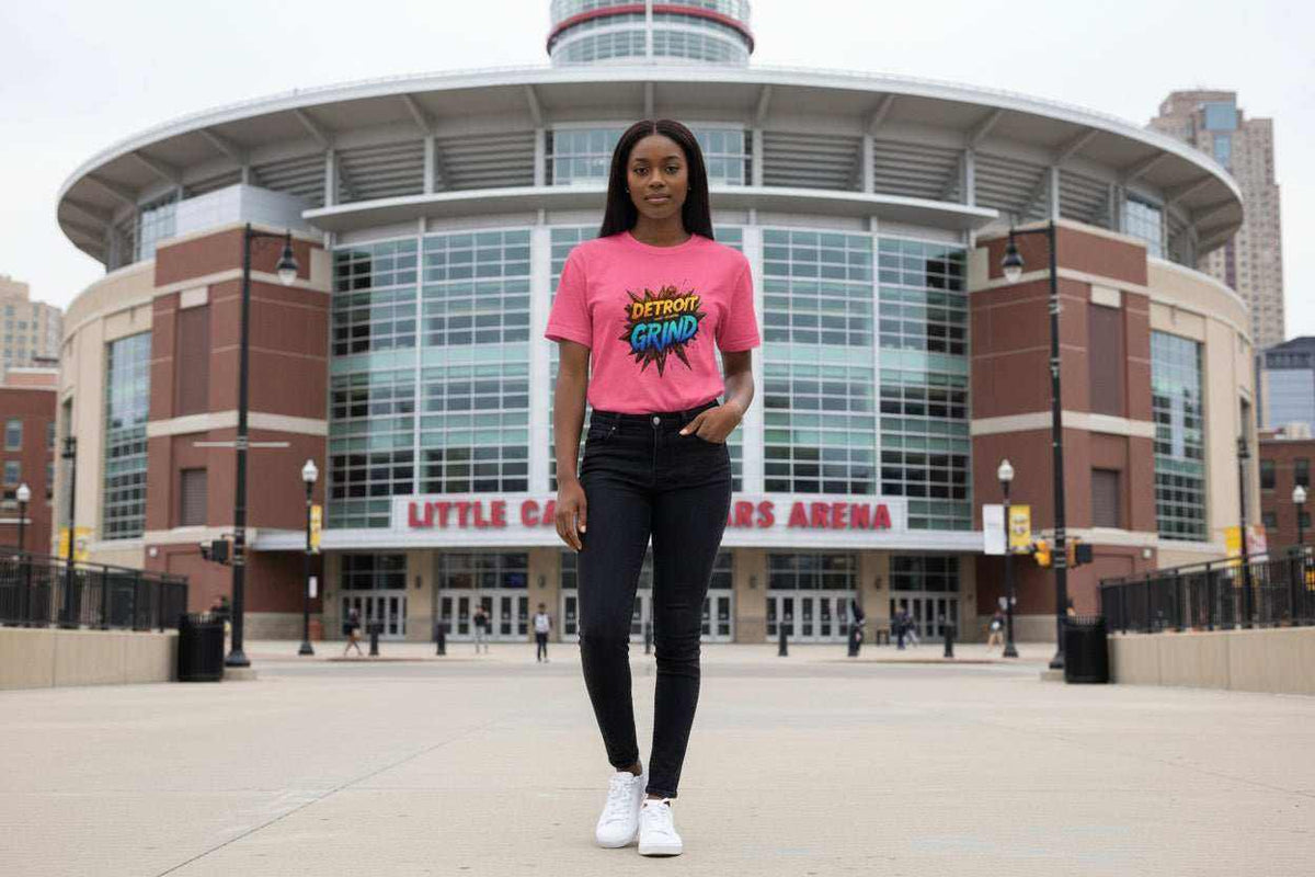 Detroit Grind Graphic T-Shirt – Motivational Hustle Tee Gift for Detroit Fans - WJMAPPAREL.COM