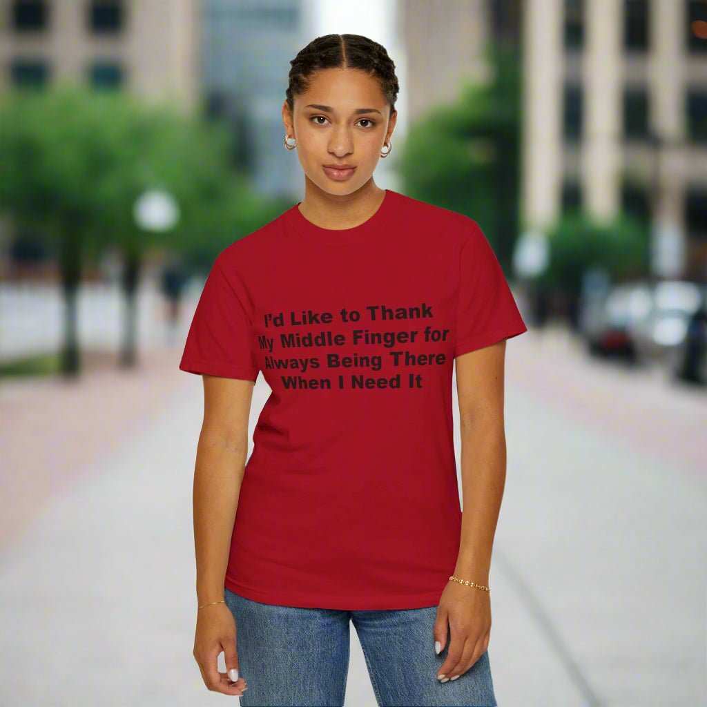 Middle Finger “Being There” T-Shirt – Funny Sarcastic Graphic Tee Gift - WJMAPPAREL.COM