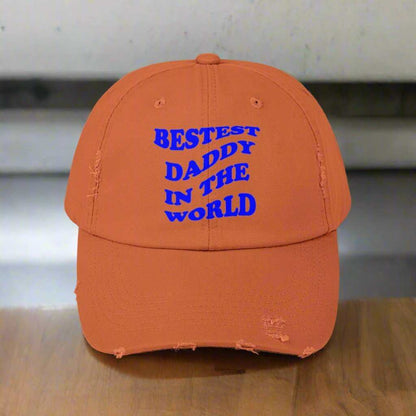 Bestest Daddy In The World Blue Dad Hat – Father’s Day Cap Gift - WJMAPPAREL.COM