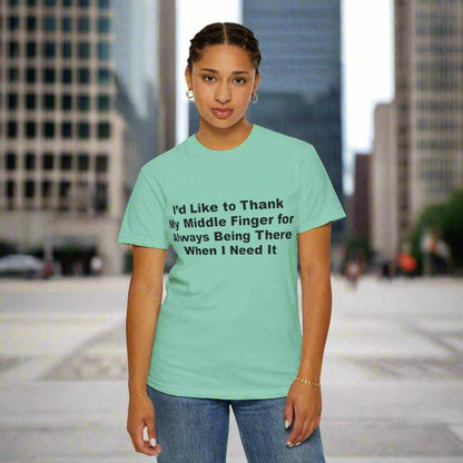 Middle Finger “Being There” T-Shirt – Funny Sarcastic Graphic Tee Gift - WJMAPPAREL.COM