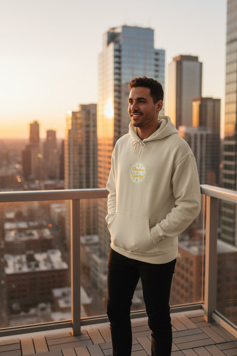 Sober Curious Badge Hoodie | Dry January, Alcohol-Free Tracker