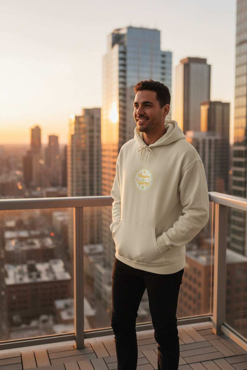 Sober Curious Badge Hoodie – Dry January Alcohol - Free Gift Sweatshirt - WJMAPPAREL.COM