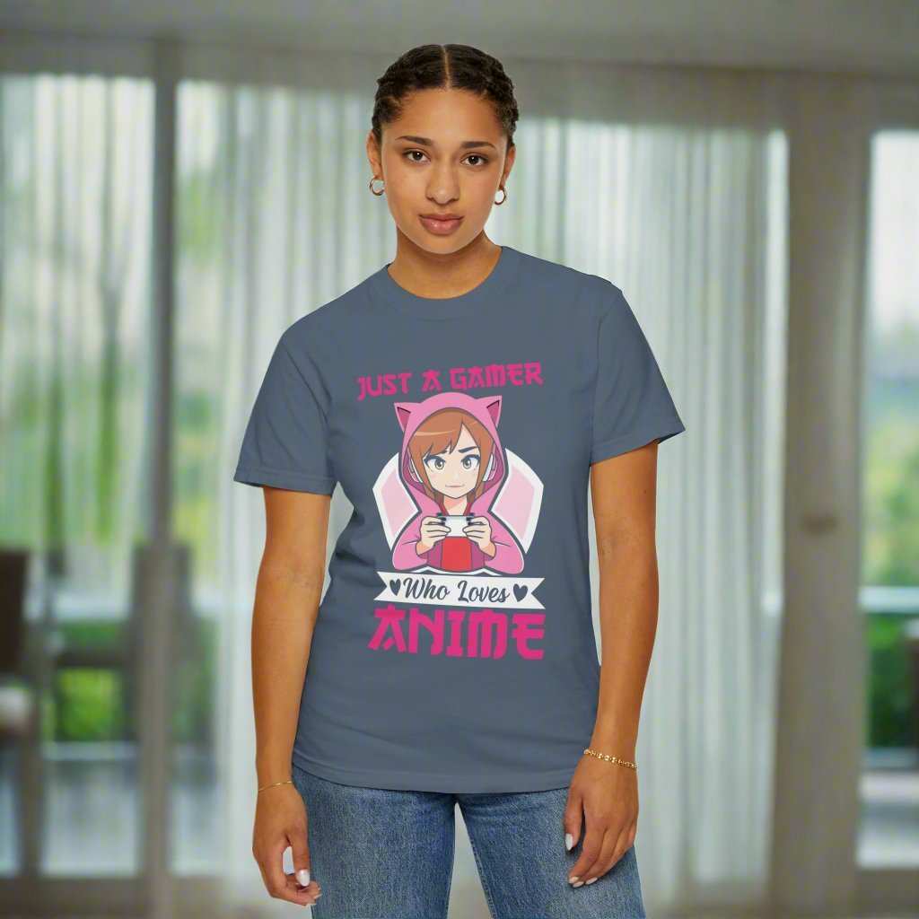 Just a Gamer Who Loves Anime T-Shirt – Funny Gaming Graphic Tee Gift - WJMAPPAREL.COM