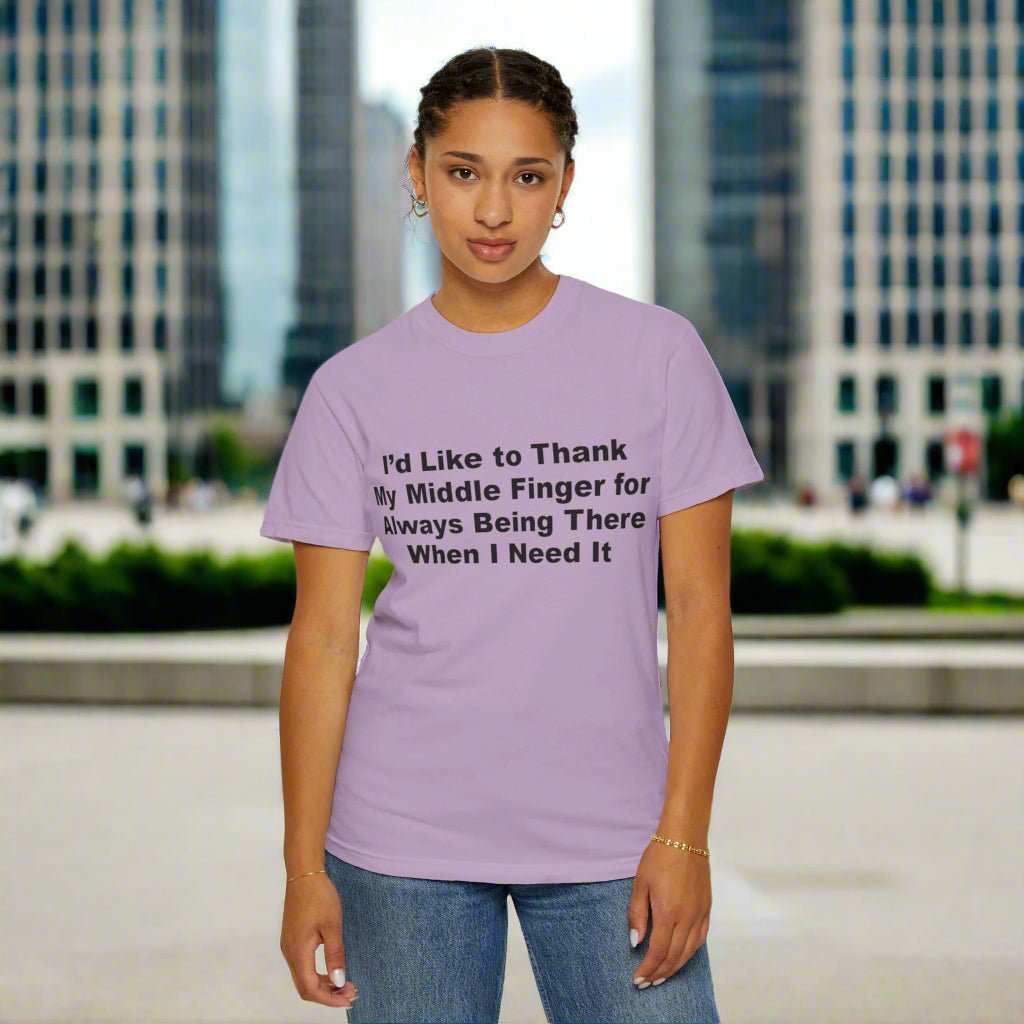 Middle Finger “Being There” T-Shirt – Funny Sarcastic Graphic Tee Gift - WJMAPPAREL.COM