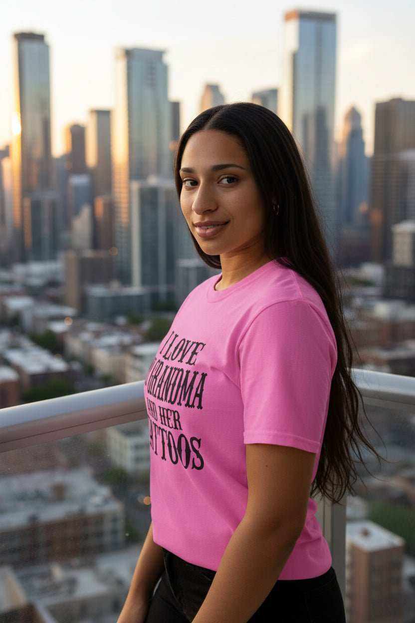 Funny Grandma T-Shirt – “Love Grandma And Her Tattoos” Gift for Mother’s Day or Birthday - WJMAPPAREL.COM