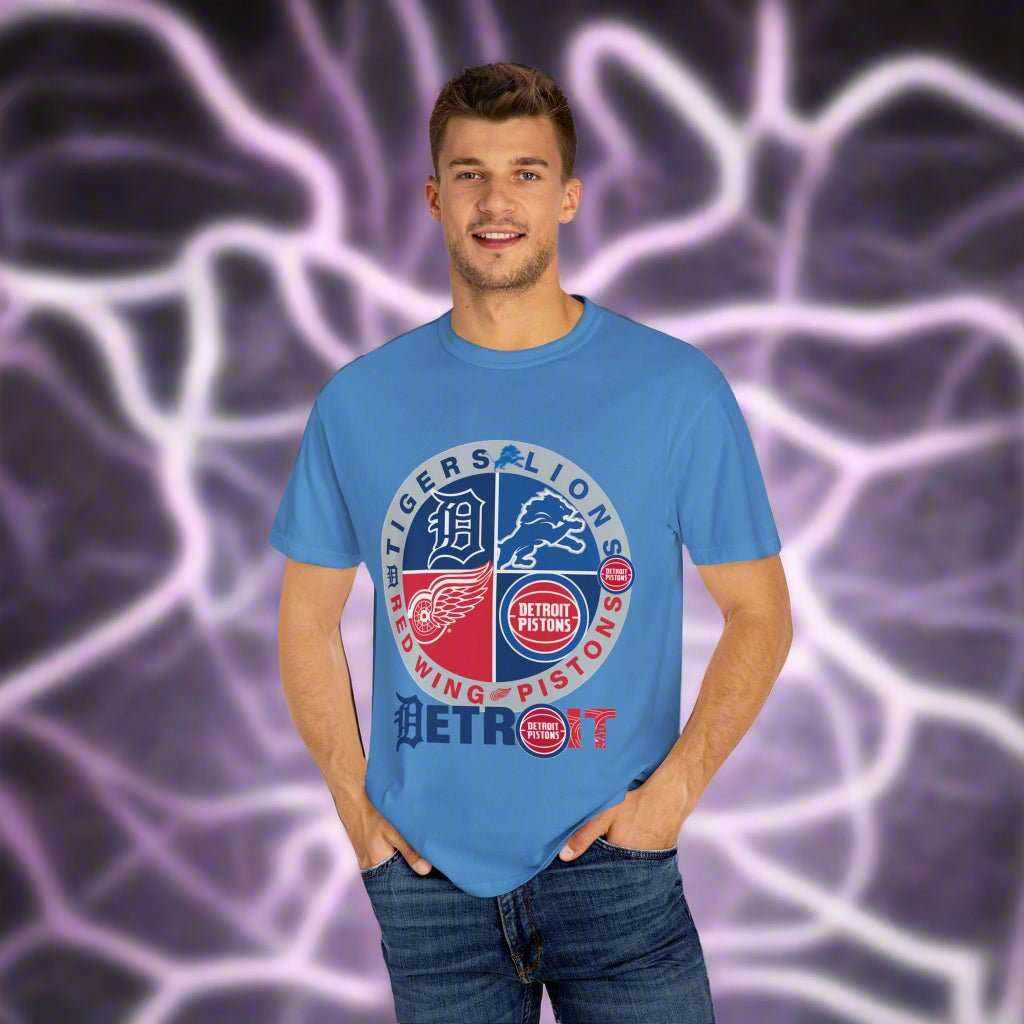 Detroit Sports 4 Team T-Shirt – Detroit Fan Gift Tee for True Supporters - WJMAPPAREL.COM