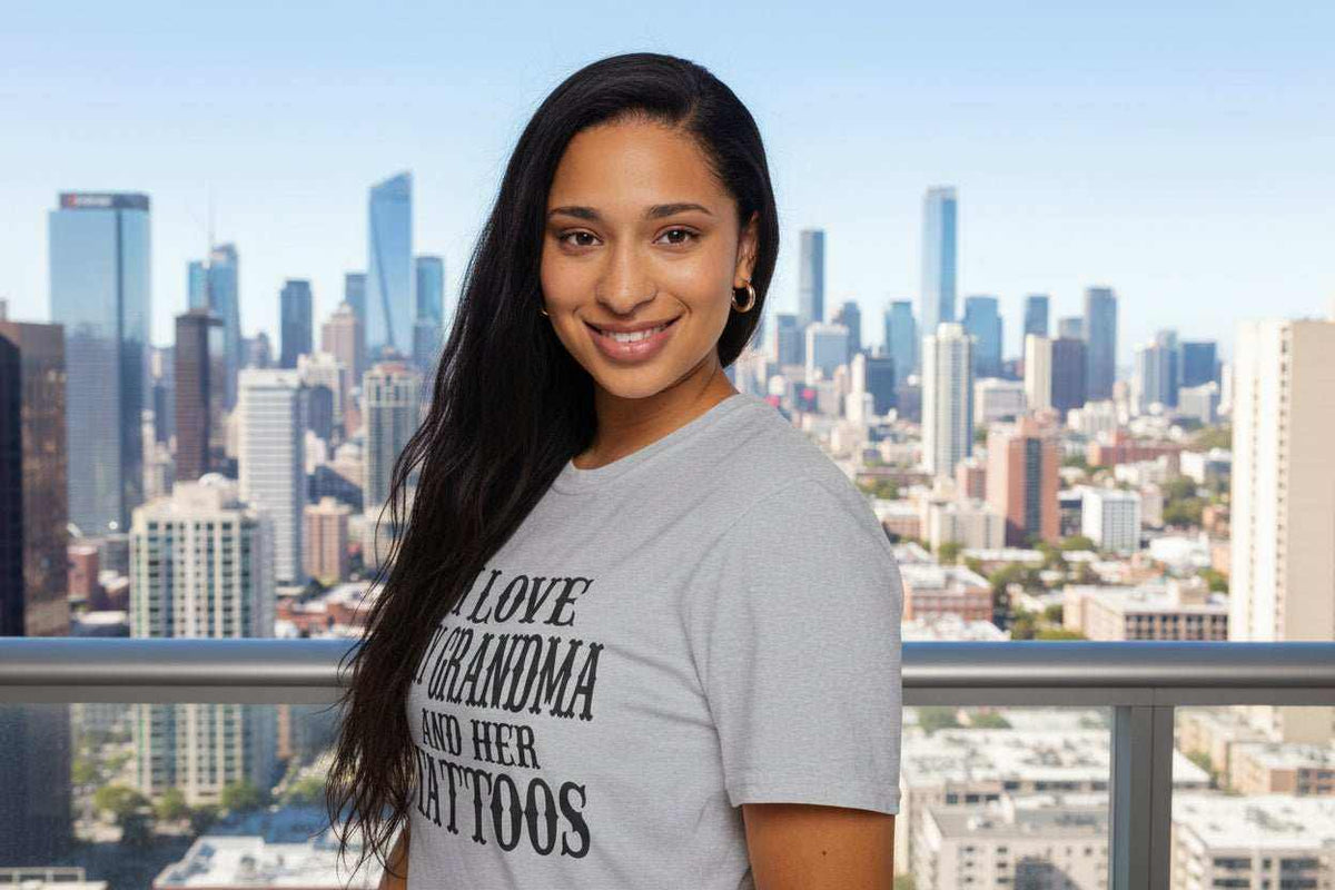 Funny Grandma T-Shirt – “Love Grandma And Her Tattoos” Gift for Mother’s Day or Birthday - WJMAPPAREL.COM