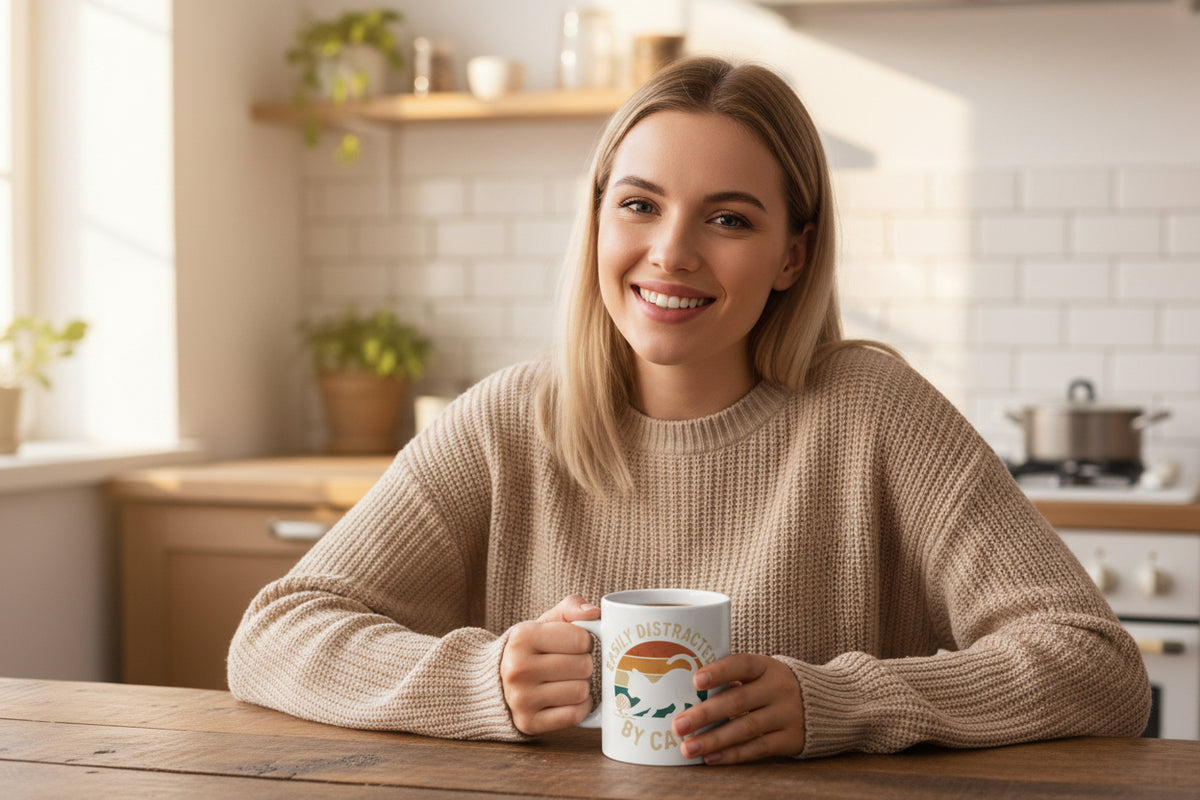 Easily Distracted By Cats 11oz Mug