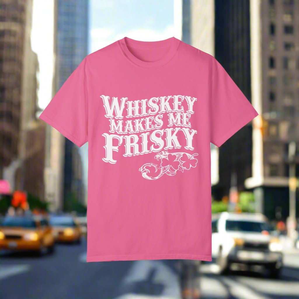 Whiskey Makes Me Frisky T-Shirt – Funny Drinking Humor Graphic Tee Gift - WJMAPPAREL.COM