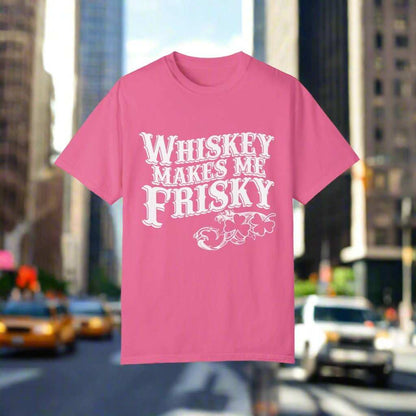 Whiskey Makes Me Frisky T-Shirt – Funny Drinking Humor Graphic Tee Gift - WJMAPPAREL.COM