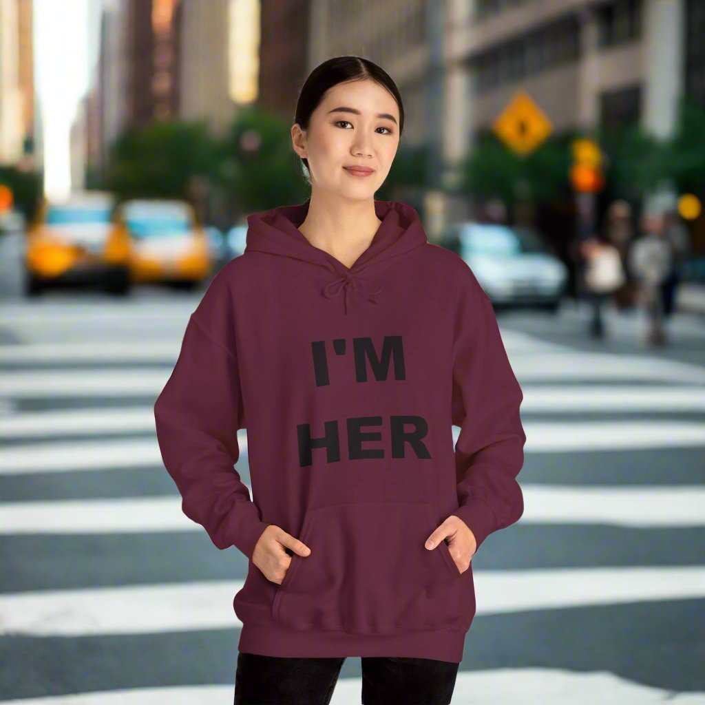 I’m Her Graphic Hoodie – Bold Confident Women’s Sweatshirt Gift - WJMAPPAREL.COM