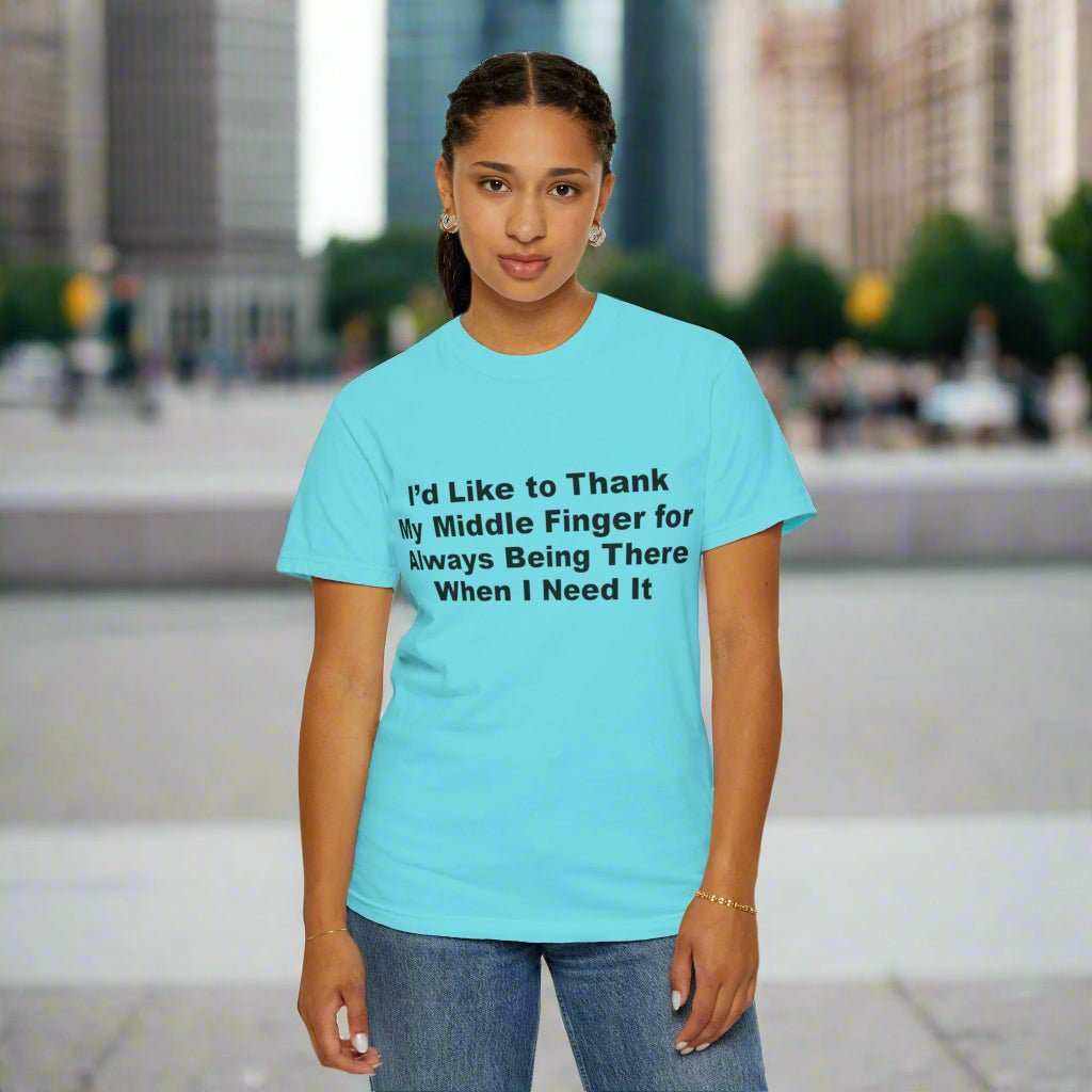 Middle Finger “Being There” T-Shirt – Funny Sarcastic Graphic Tee Gift - WJMAPPAREL.COM