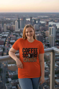 Funny Nurse T-Shirt – “Coffee Scrubs Chaos” Gift for Nurses Birthday or Christmas - WJMAPPAREL.COM