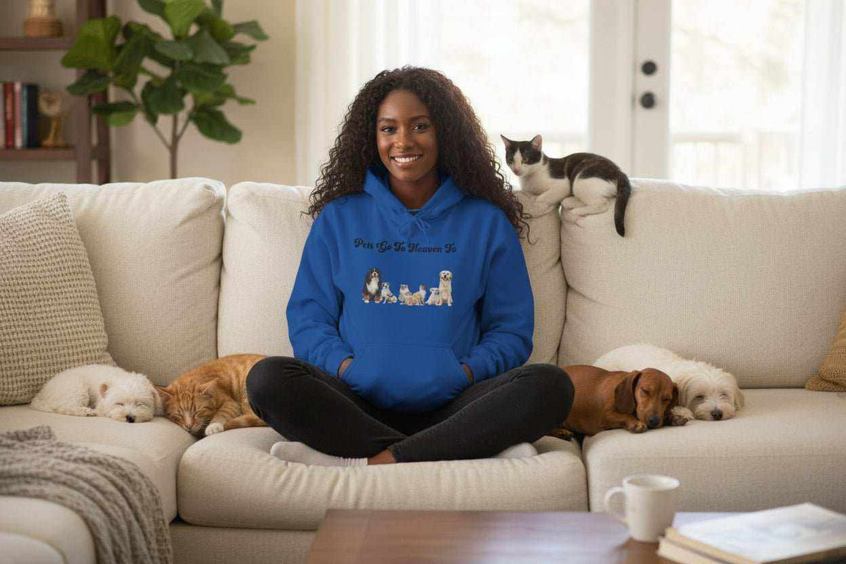 Pets Go To Heaven Hoodie – Dog & Cat Memorial Sympathy Gift Tee - WJMAPPAREL.COM
