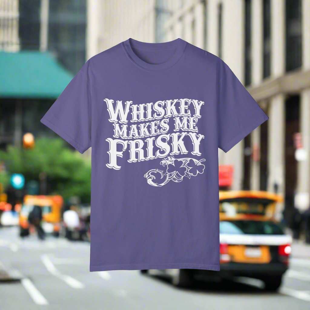 Whiskey Makes Me Frisky T-Shirt – Funny Drinking Humor Graphic Tee Gift - WJMAPPAREL.COM