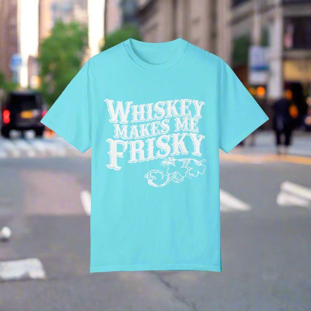Whiskey Makes Me Frisky T-Shirt – Funny Drinking Humor Graphic Tee Gift - WJMAPPAREL.COM