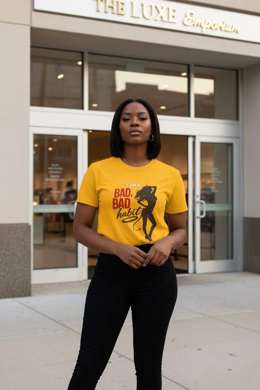 Bad Bad Habit Graphic T-Shirt – Bold Streetwear Statement Tee Gift - WJMAPPAREL.COM