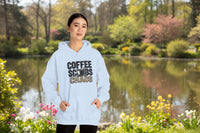 Funny Nurse Hoodie – “Coffee Scrubs Chaos” Cozy Gift for Nurses or Hospital Workers
