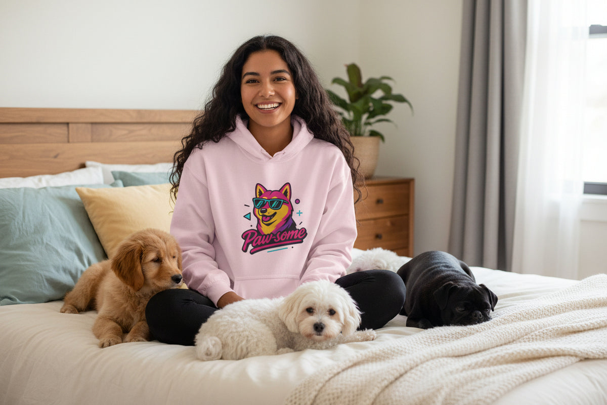 Paw-some Neon Dog Hoodie