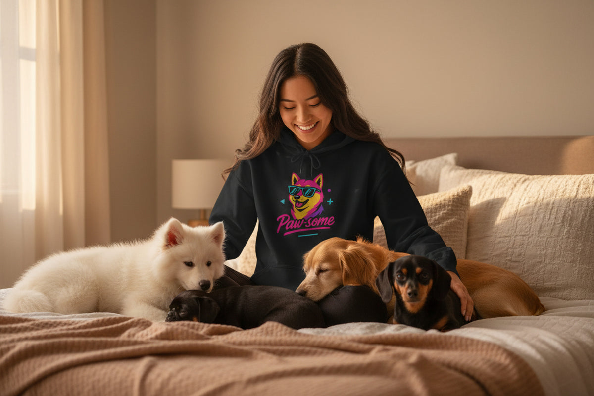 Paw-some Neon Dog Hoodie