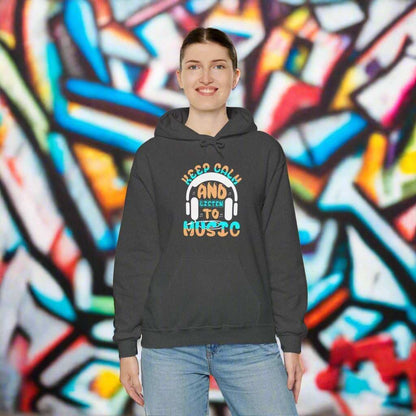 Keep Calm and Listen to Music Hoodie – Music Lover Sweatshirt Gift - WJMAPPAREL.COM
