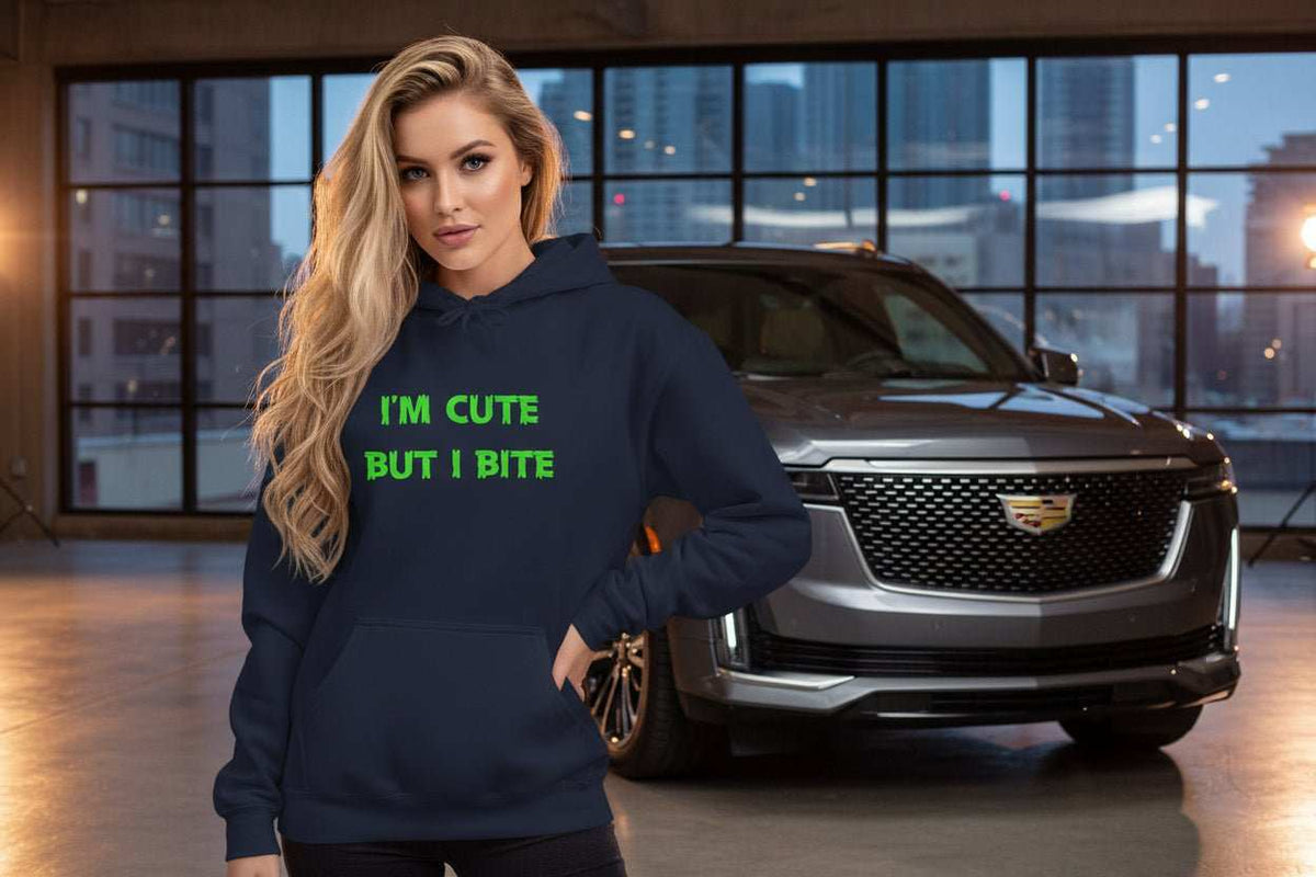Cute But I Bite Hoodie – Funny Bold Statement Sweatshirt Gift - WJMAPPAREL.COM