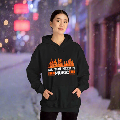 All You Need Is Music Hoodie – Unisex Music Lover Sweatshirt Gift - WJMAPPAREL.COM
