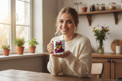 Paw - Some Neon Dog 11oz Mug – Funny Dog Lover Coffee Cup Gift for Pet Parents - WJMAPPAREL.COM