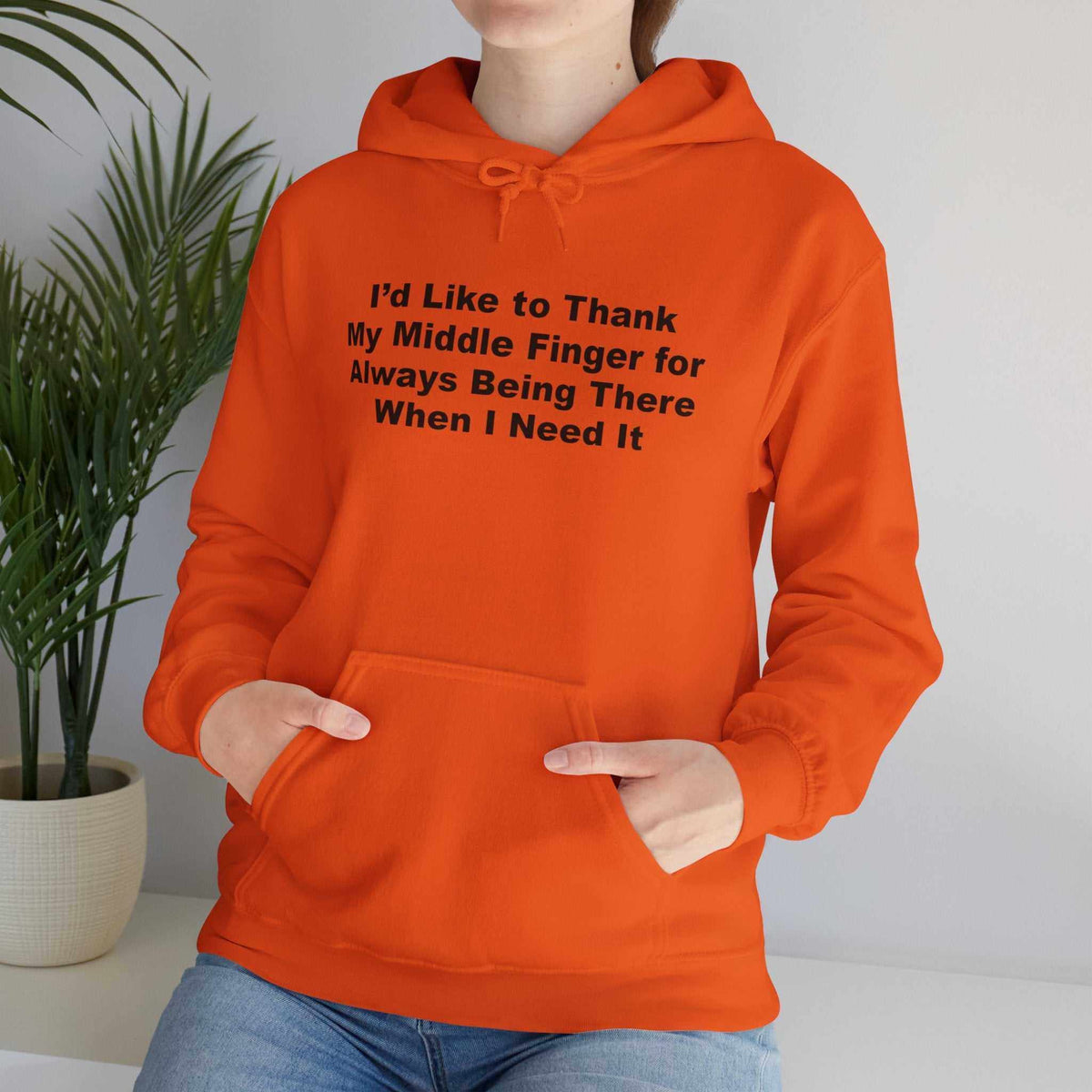 Middle Finger “Being There” Hoodie – Funny Sarcastic Graphic Hoodie Gift - WJMAPPAREL.COM