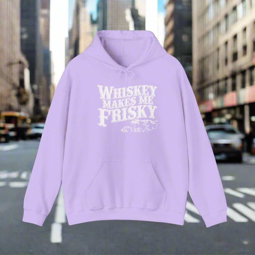 Whiskey Makes Me Frisky Hoodie – Funny Drinking Humor Sweatshirt Gift - WJMAPPAREL.COM
