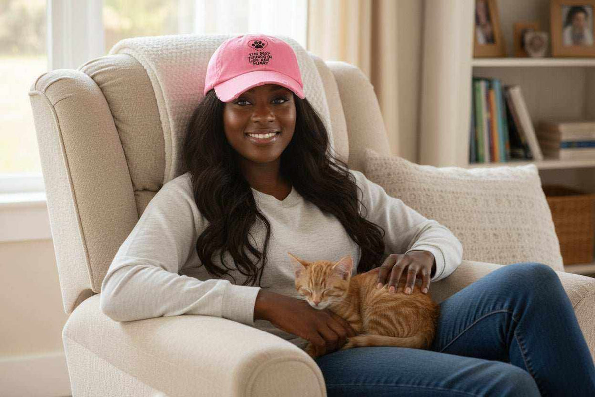 Best Things in Life Are Furry Hat – Dog & Cat Lover Distressed Baseball Cap Gift - WJMAPPAREL.COM