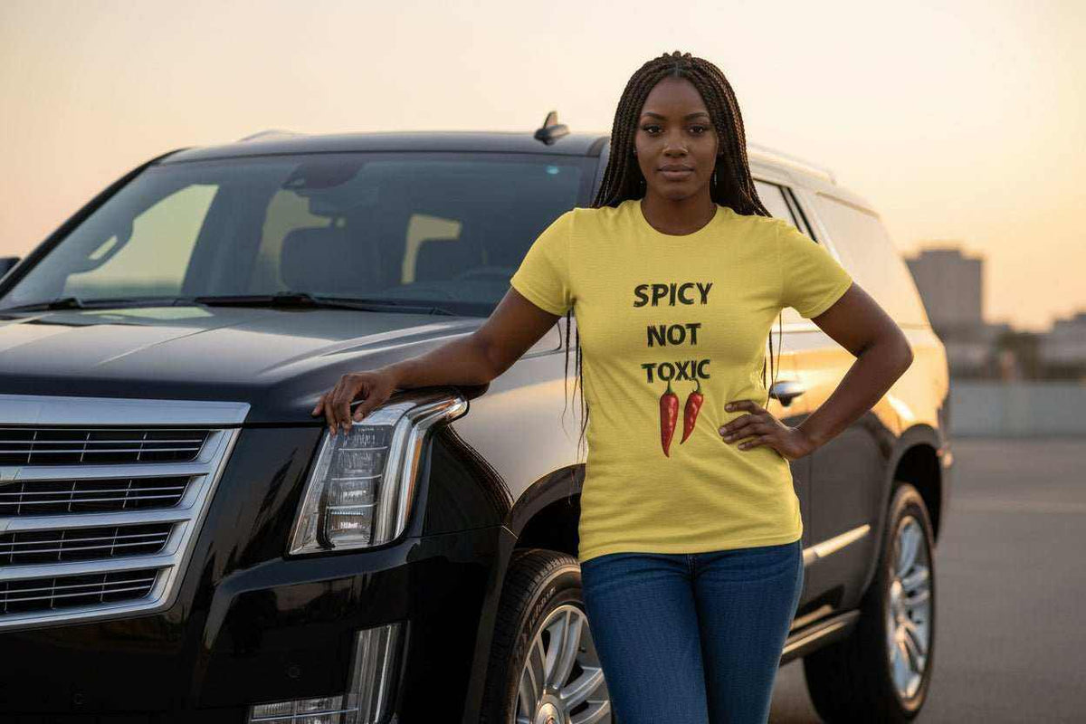 Spicy Not Toxic T-Shirt – Funny Bold Confident Statement Graphic Tee - WJMAPPAREL.COM