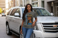 Detroit 313 Tee — Girl in Camo Cap Graphic T-Shirt - WJMAPPAREL.COM