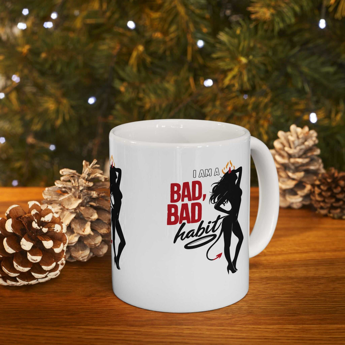 Bad Bad Habit 11oz Coffee Mug – Funny Statement Gift Cup - WJMAPPAREL.COM