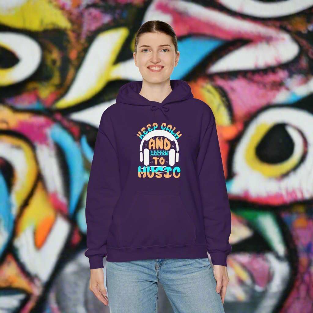 Keep Calm and Listen to Music Hoodie – Music Lover Sweatshirt Gift - WJMAPPAREL.COM
