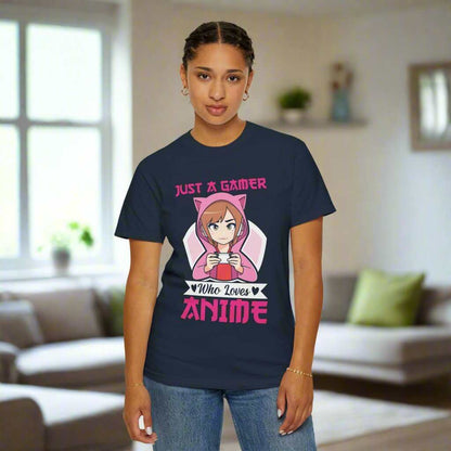 Just a Gamer Who Loves Anime T-Shirt – Funny Gaming Graphic Tee Gift - WJMAPPAREL.COM