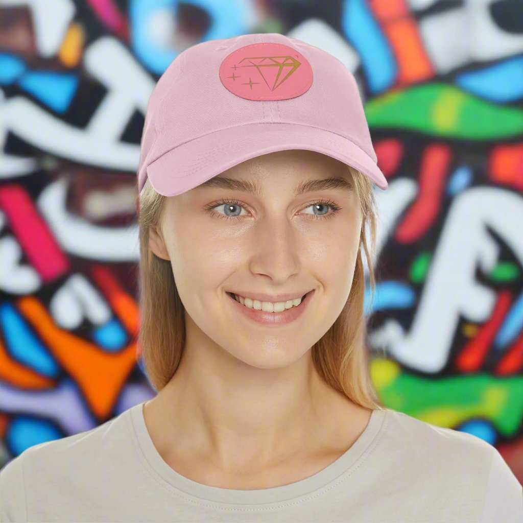 WJM Logo Hat with Leather Patch – Unisex Adjustable Dad Cap - WJMAPPAREL.COM
