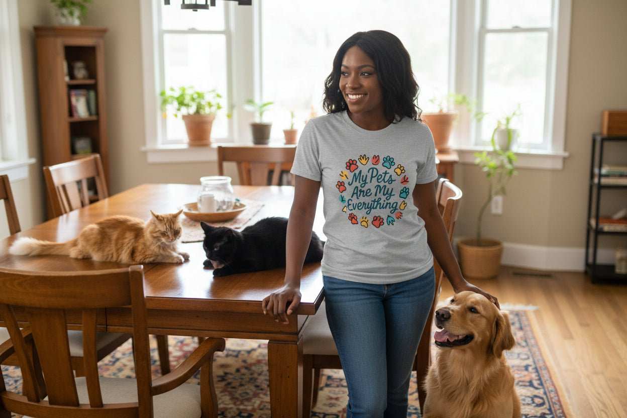 My Pets Are Everything T-Shirt – Cute Dog & Cat Lover Gift Tee - WJMAPPAREL.COM