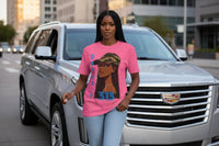 Detroit 313 Tee — Girl in Camo Cap Graphic T-Shirt - WJMAPPAREL.COM
