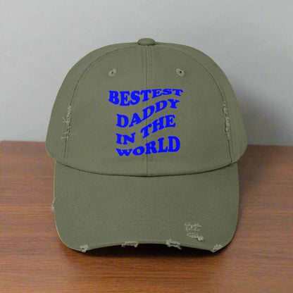 Bestest Daddy In The World Blue Dad Hat – Father’s Day Cap Gift - WJMAPPAREL.COM