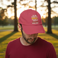 Inspirational Hat – “Change Your Mindset” Distressed Motivational Cap Gift - WJMAPPAREL.COM