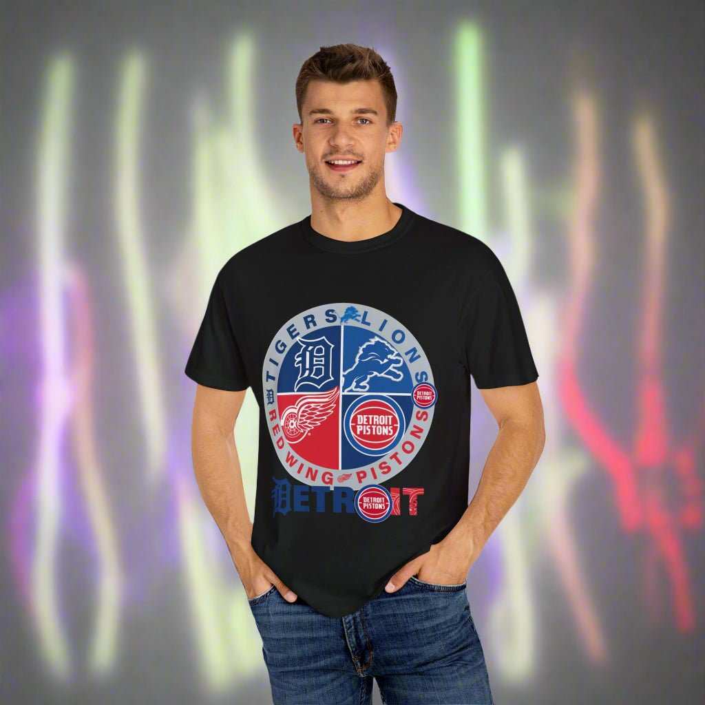 Detroit Sports 4 Team T-Shirt – Detroit Fan Gift Tee for True Supporters - WJMAPPAREL.COM