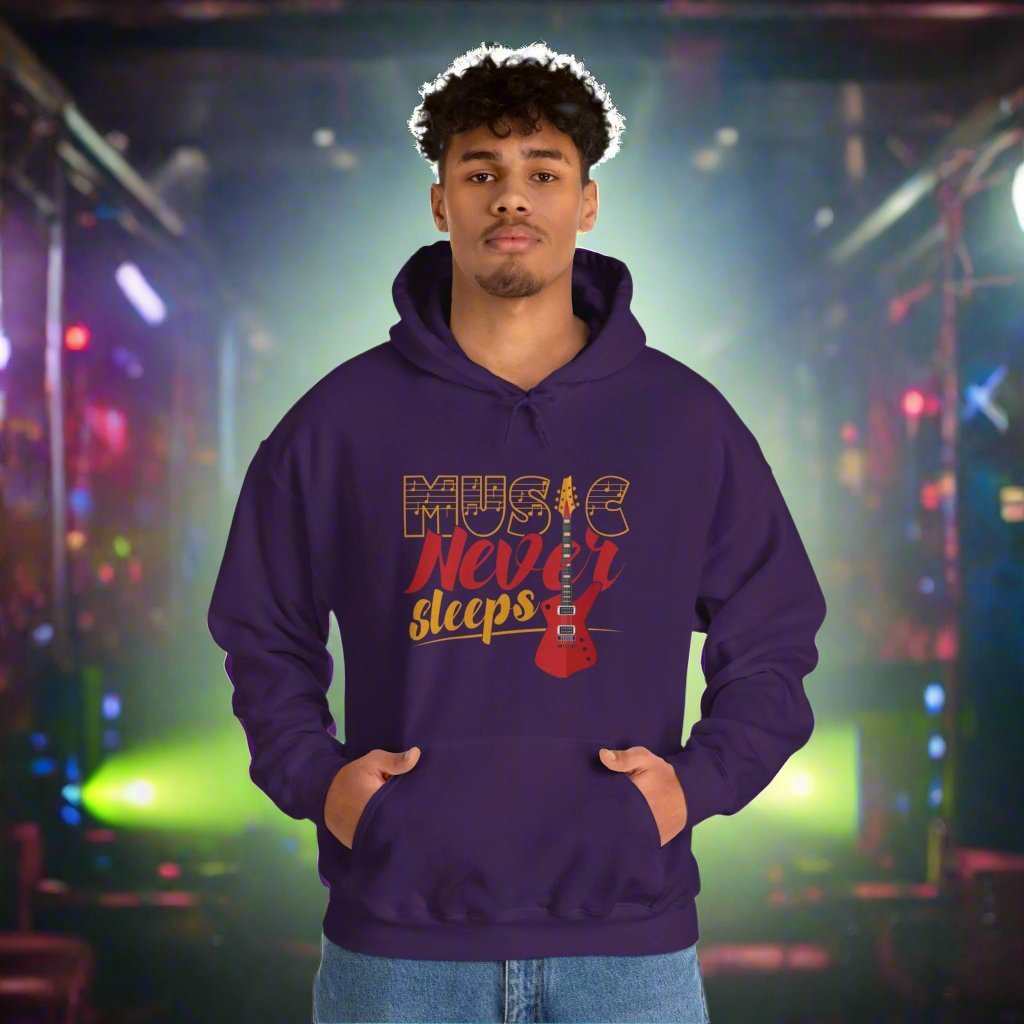 Music Never Sleeps Hoodie – Musician & DJ Sweatshirt Gift - WJMAPPAREL.COM