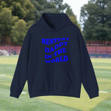 Bestest Daddy In The World B  hooded sweatshirt features a classic pul