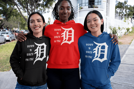 Born & Bred Detroit “D” Graphic Hoodie – Michigan Pride Sweatshirt Gift - WJMAPPAREL.COM